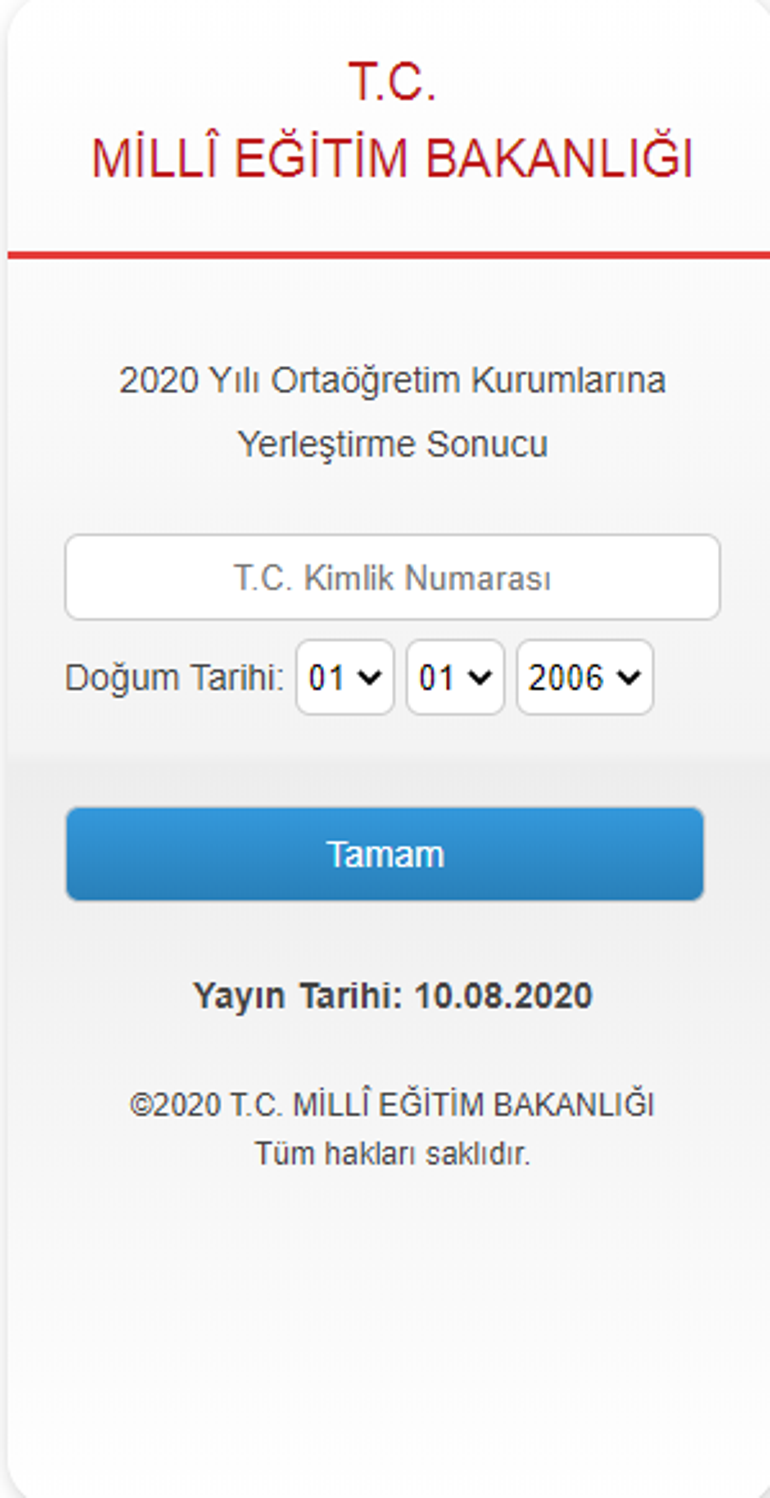 20-29 Temmuz tarihleri arasında alınan LGS tercihlerinin sonuçları açıklandı