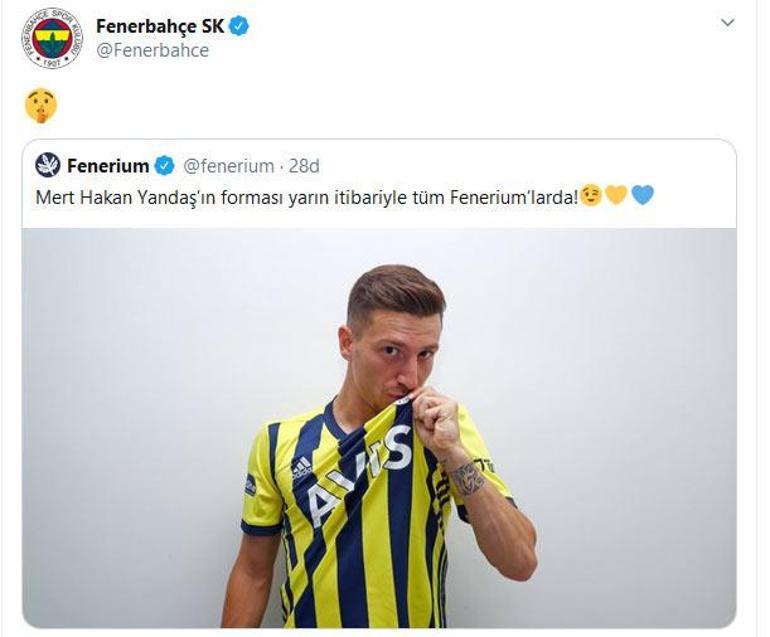 Fenerbahçeden Mert Hakan Yandaş paylaşımı