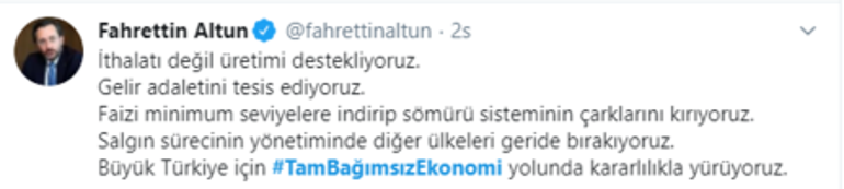 Bakan Albayrakın sözlerine sosyal medyada dev destek