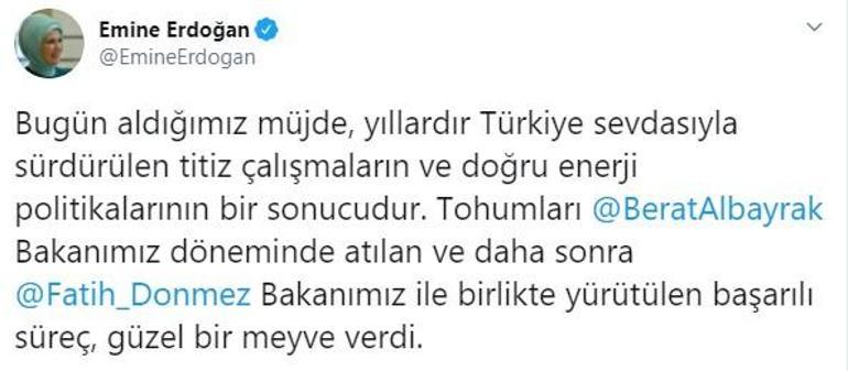 Emine Erdoğandan Karadenizde keşfedilen doğa gaza ilişkin paylaşım