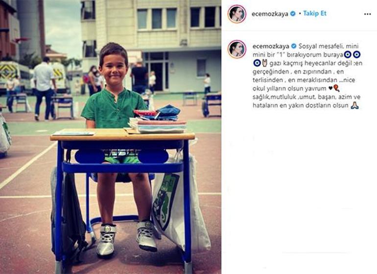 Mustafa Üstündağ ile Ecem Özkayadan okulun ilk günü paylaşımı