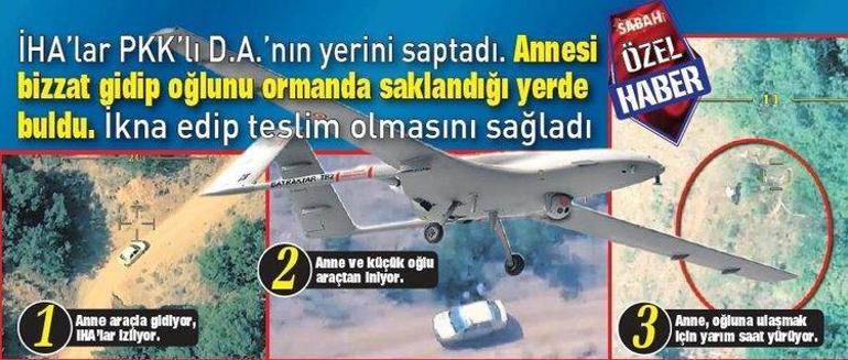 Film gibi operasyon Anne oğlunu PKKdan elleriyle kurtardı