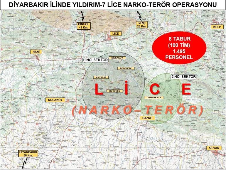 Son dakika... Diyarbakırda Yıldırım-7 Lice Narko-Terör Operasyonu başlatıldı