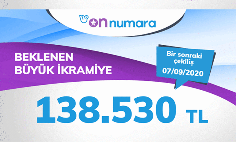 31 Ağustos On Numara çekiliş sonuçları açıklandı - On Numara sonucu sorgulama ekranı millipiyangoonlineda -