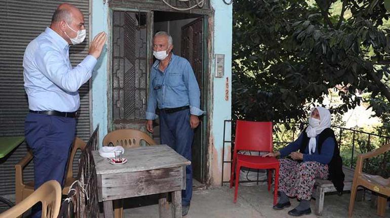 Bakan Soylu selde hayatını kaybeden Özdemirin ailesine taziye ziyaretinde bulundu