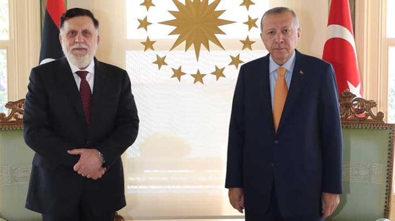 Cumhurbaşkanı Erdoğan, Libya Başbakanı Serracı kabul etti