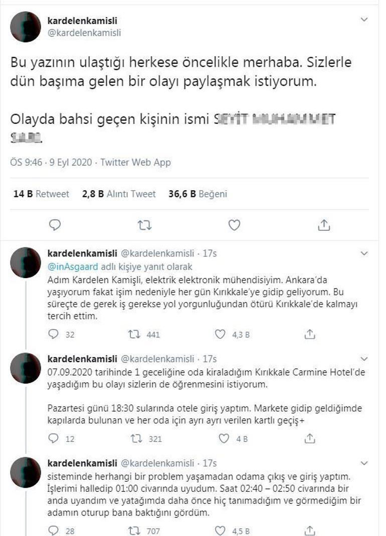 Uyanınca yatağında oturan yabancıyı gördü Kardelen otelde kabusu yaşadı