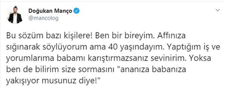 Doğukan Manço: Babamı karıştırmayın