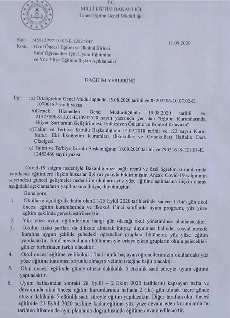 MEB tarafından yeni açıklama var mı Okullar ne zaman açılacak