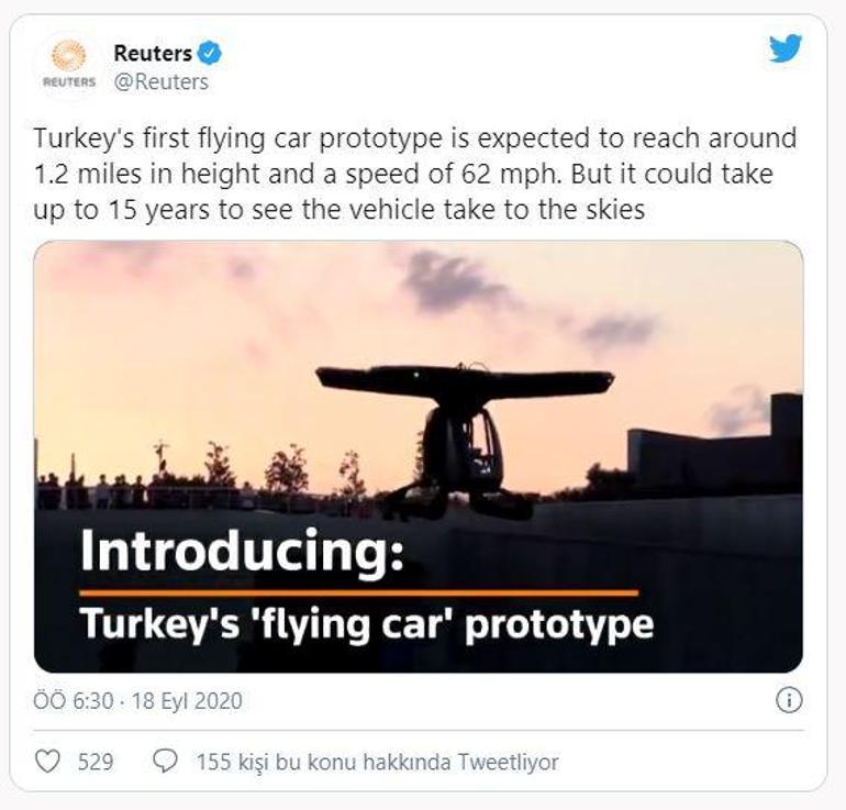 Dünya Türkiyenin ilk uçan arabası Cezeriyi konuşuyor