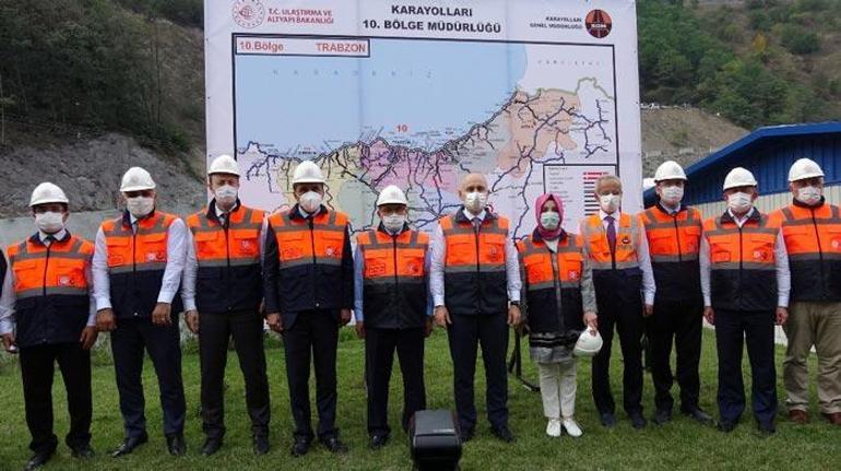 Bakan Karaismailoğlu, yeni Zigana Tüneli inşaatında incelemelerde bulundu