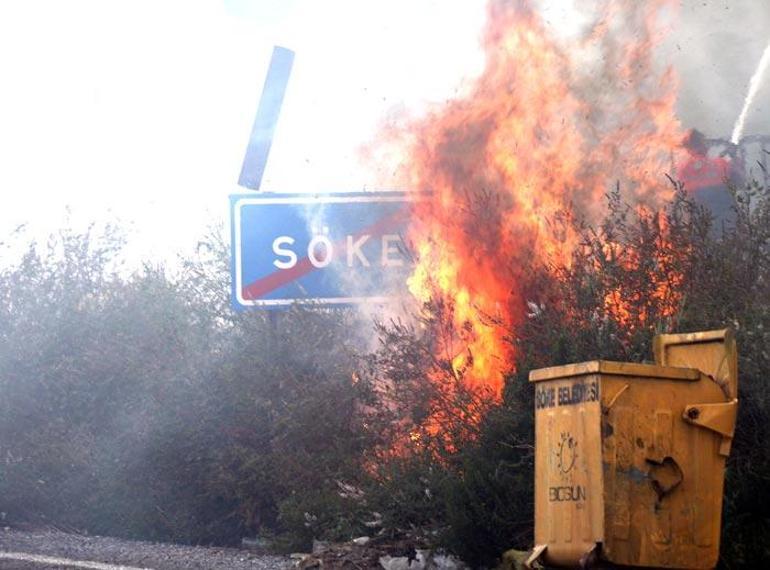 90 ev tahliye edildi Aydında korkutan yangın