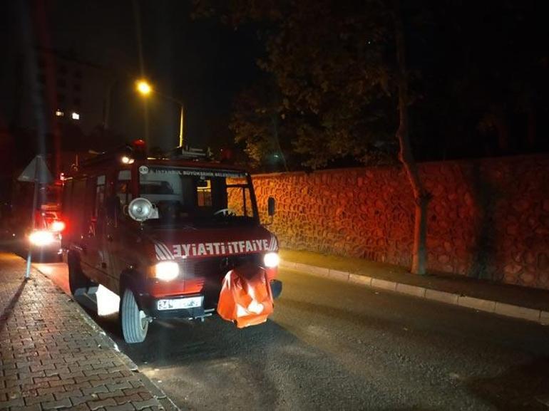 İstanbulda gece yarısı korkutan yangın
