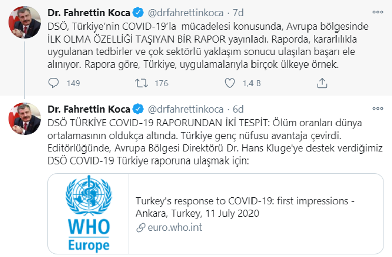 Sağlık Bakanı Koca ilk dedi açıkladı: Türkiye, uygulamalarıyla birçok ülkeye örnek