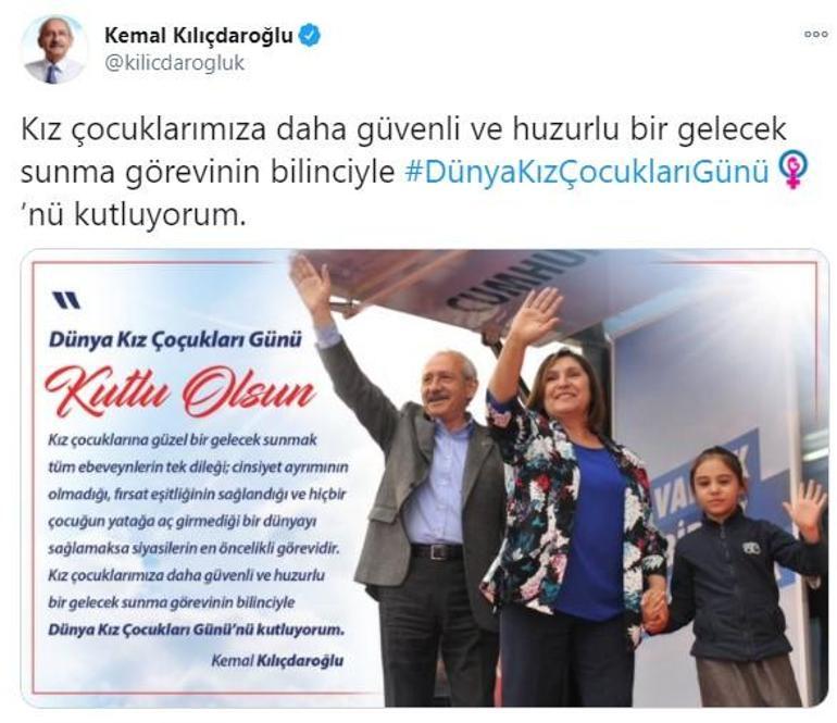 Kılıçdaroğlundan Dünya Kız Çocukları Günü paylaşımı