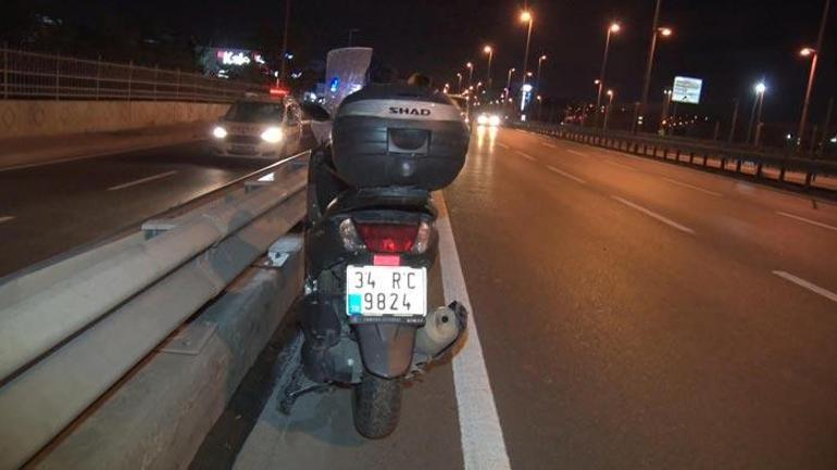 İki bariyer arasına fırlayan motosiklet sürücüsü ölümden döndü