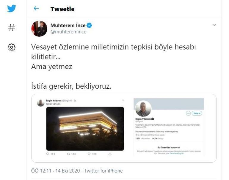 İçişleri Bakan Yardımcılarından AYM Üyesi Yıldırıma istifa çağrısı