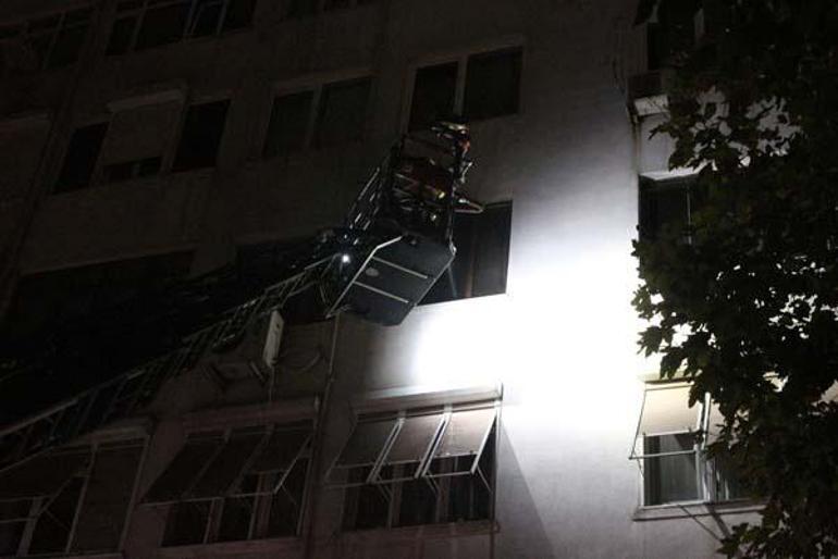Beşiktaşta korkutan yangın Yaşlı kadın yaralandı