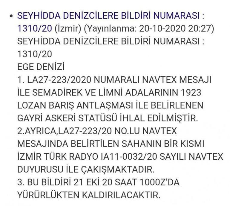 Son dakika... Türkiyeden 2 yeni NAVTEX ilanı