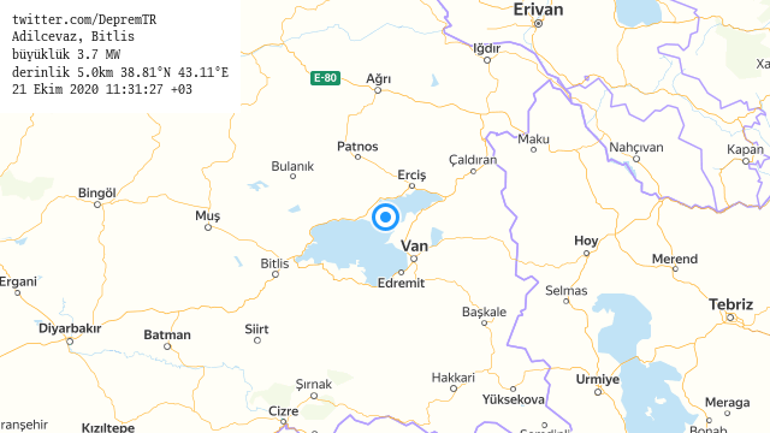 Son dakika Vanda ve Bitliste deprem