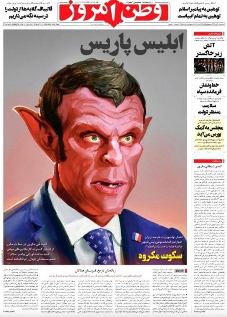İran medyası Macronu yerden yere vurdu: Paris iblisi