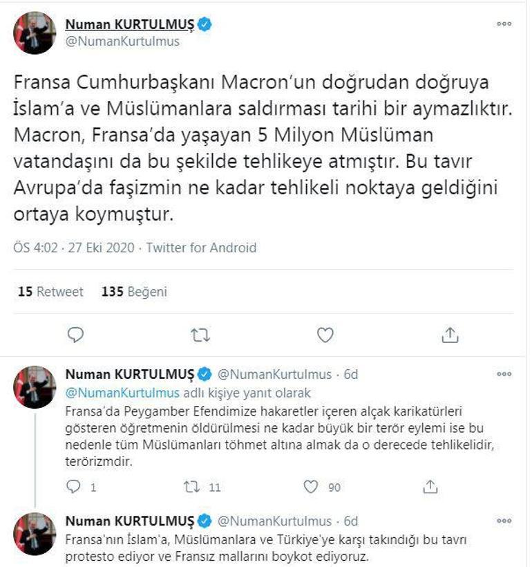 AK Partili Kurtulmuş: Macronun İslama saldırması tarihi bir aymazlıktır