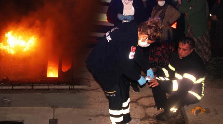 Alevlerin arasında kalan anneden acı haber