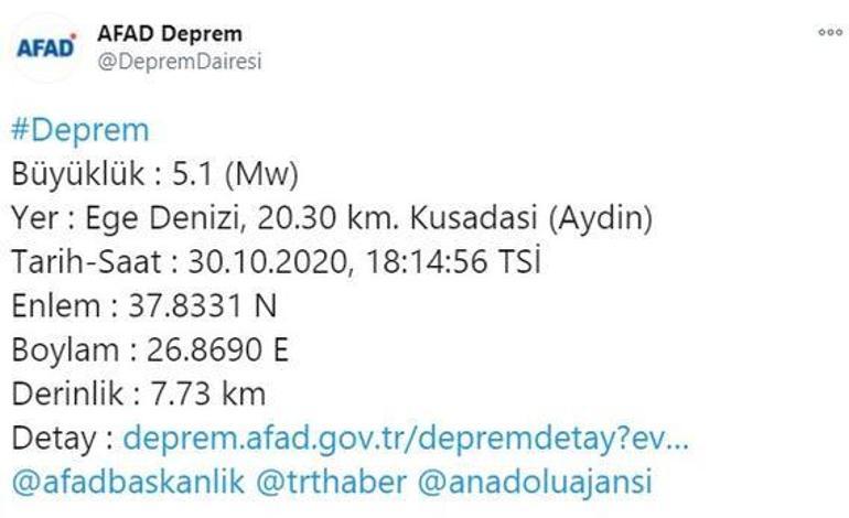Son depremler listesi İzmirde kaç büyüklüğünde deprem oldu İşte son dakika gelişmeleri...