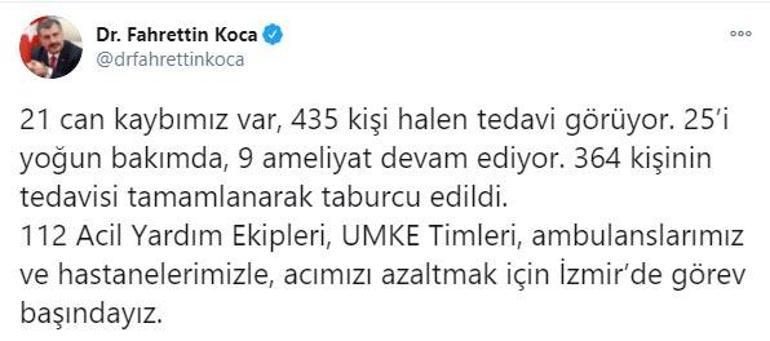 İzmirde can kaybı 21e yükseldi