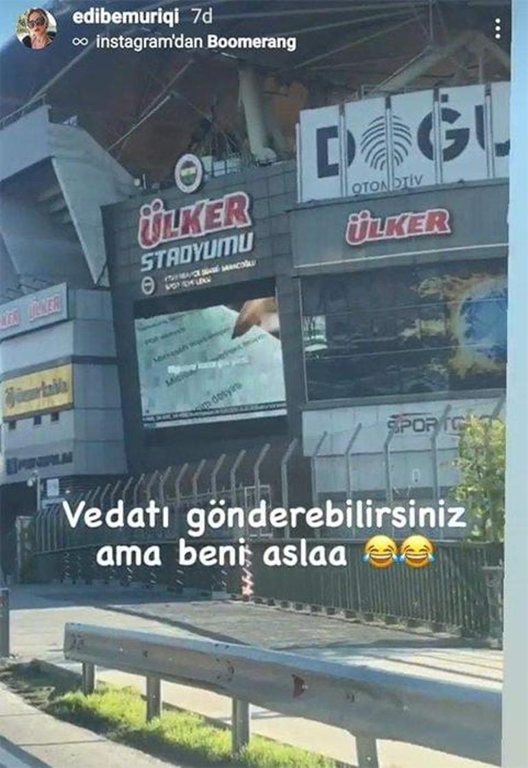 Son dakika - Vedat Muriqinin eşi Edibe Muriqiden Fenerbahçe paylaşımı