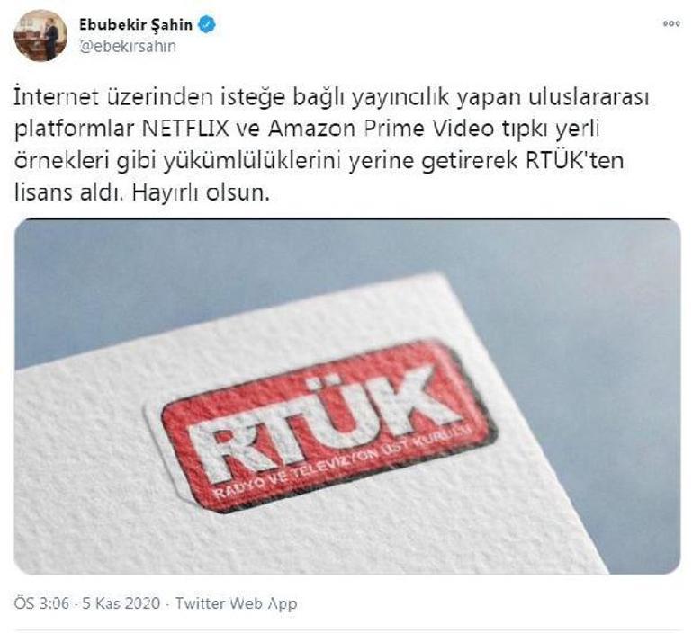 RTÜKten Netflix ve Amazon Prime Video açıklaması