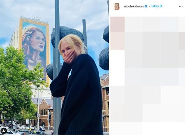 Sidneyde 18 katlı binaya Nicole Kidman portresi çizildi