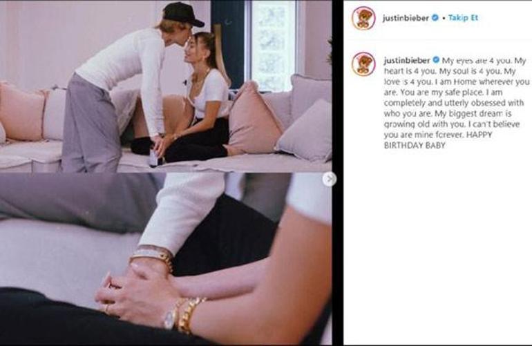 Justin Bieber’dan Hailey Baldwin’e: Hayalim seninle yaşlanmak
