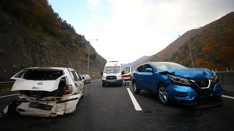 Anadolu Otoyolunda cip ile otomobil çarpıştı: 3 yaralı