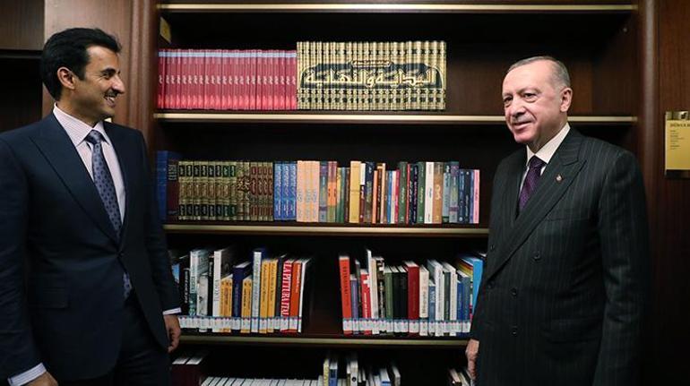 Cumhurbaşkanı Erdoğan, Katar Emiri Al Sani ile Millet Kütüphanesini gezdi