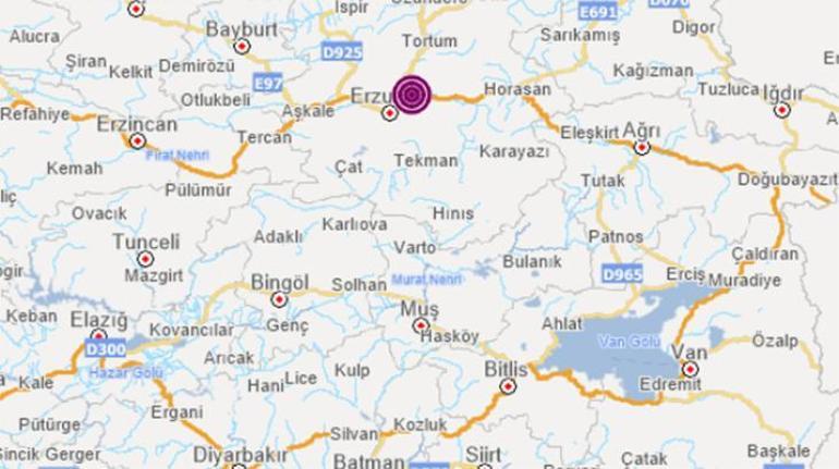 Son dakika Erzurumda korkutan deprem