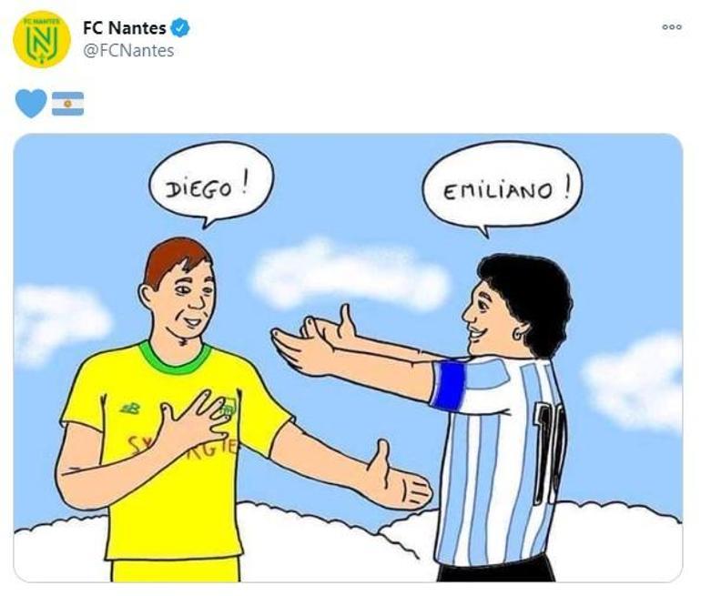 Son dakika - Fransız kulübü Nantesa Maradona karikatürü tepkisi