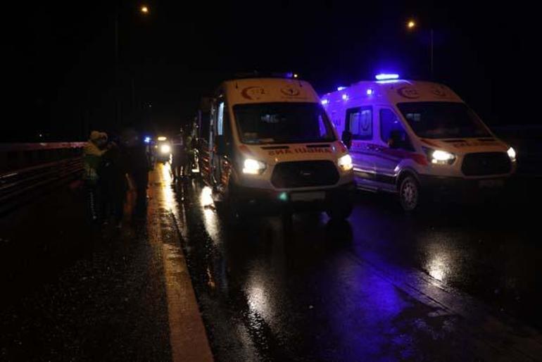 Son dakika: Anadolu Otoyolunda yolcu otobüsü kamyona çarptı Çok sayıda yaralı var