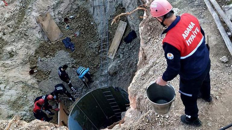 Son dakika Adanada kuyu çöktü Toprak altında kalanlar var