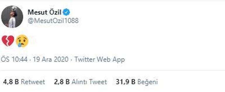 Son dakika - Arsenalde Mesut Özilden dikkat çeken paylaşım Fenerbahçe...