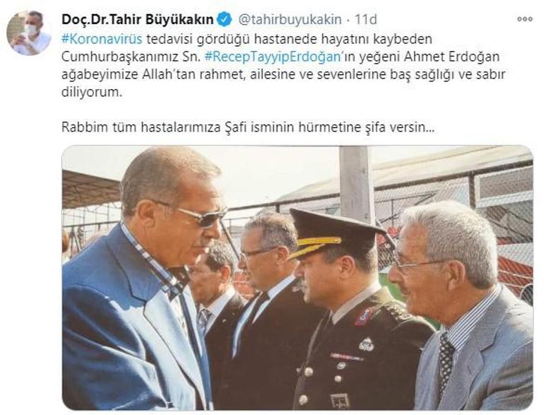 Cumhurbaşkanı Erdoğanın yeğeni koronaya yenik düştü