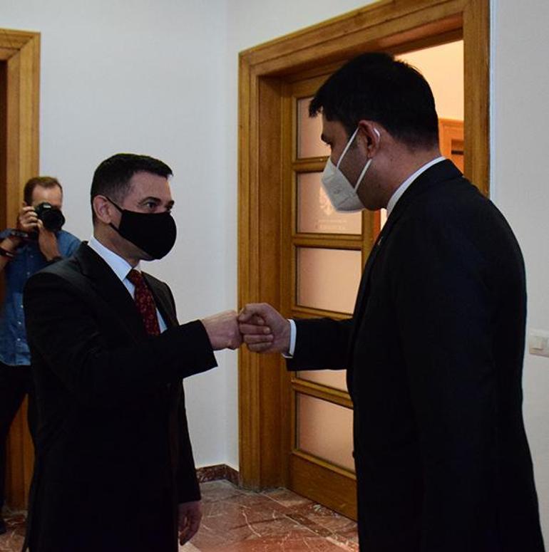 Bakan Kurum, Arnavutluk Yeniden İnşa Devlet Bakanı Ahmetaj ile görüştü