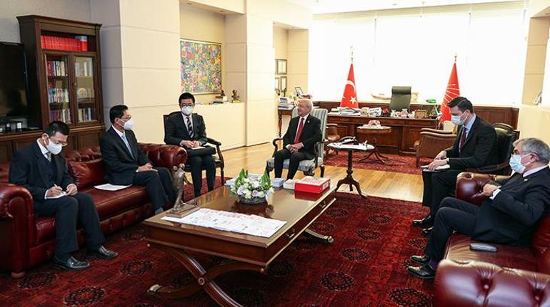 Kılıçdaroğlu, Çinin Ankara Büyükelçisi Liuyu kabul etti
