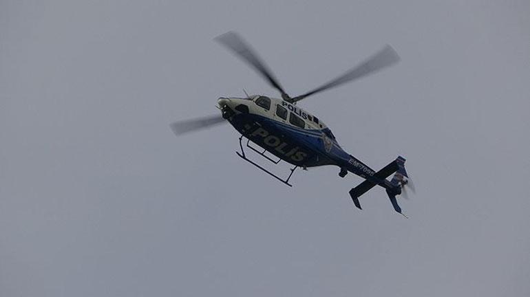 Taksim’de helikopter destekli denetim