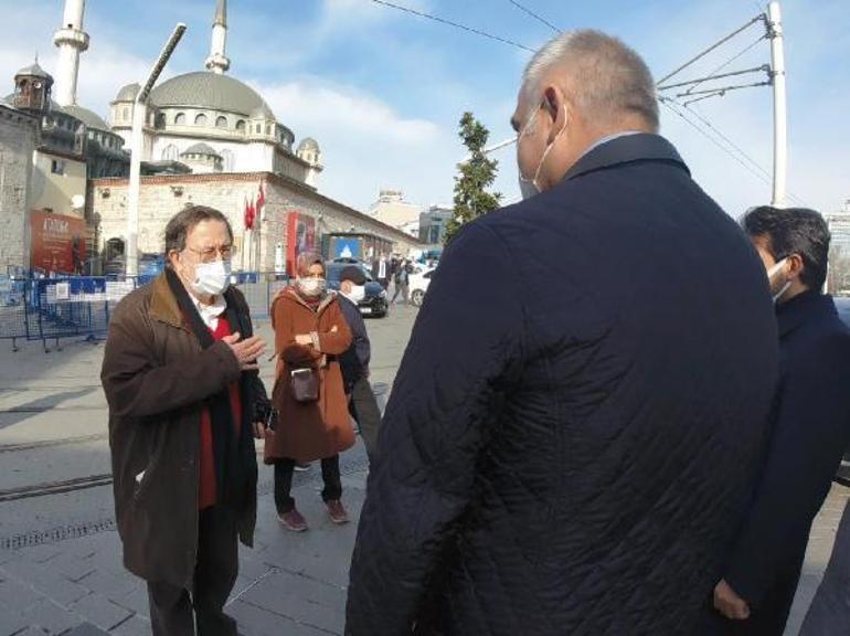 Kültür Bakanı Ersoy, Taksimde incelemelerde bulundu