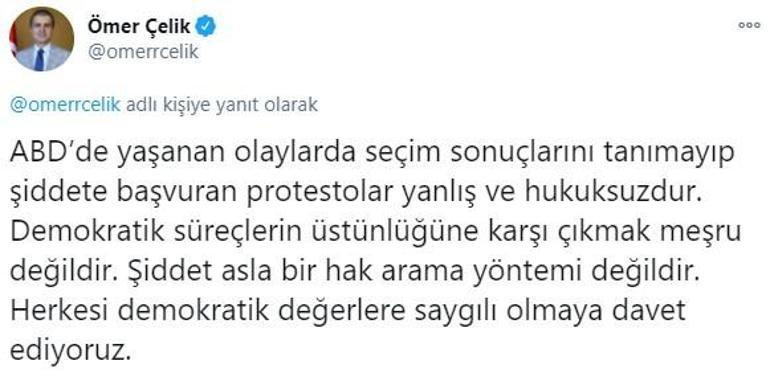 Son dakika... ABDde protestolar AK Partiden flaş açıklama