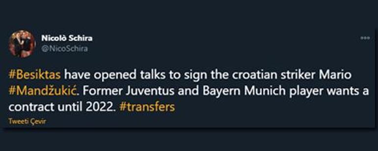 Beşiktaş Mario Mandzukic transferi için görüşmelere başladı