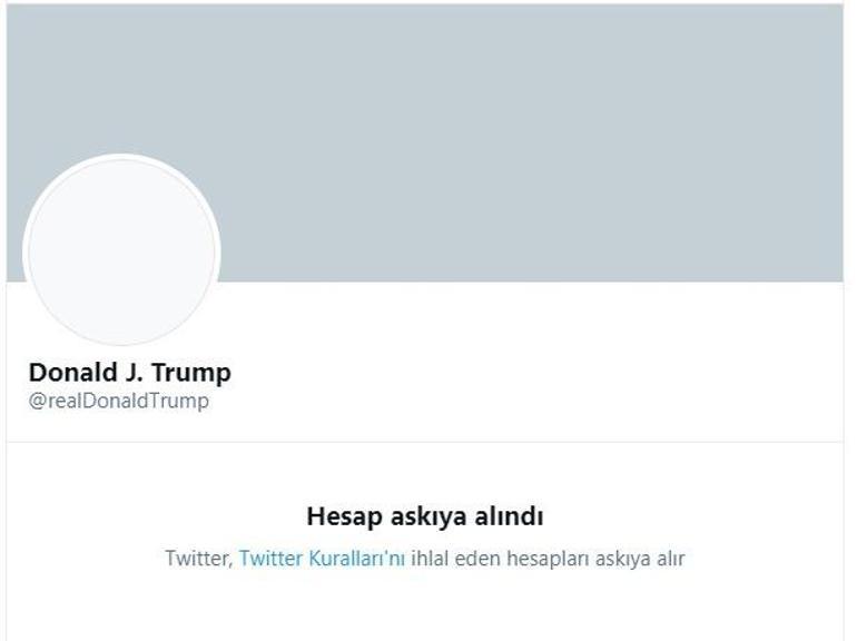 Son dakika Twitter, Trumpın hesabını kalıcı olarak askıya aldı