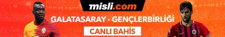 Galatasaray - Gençlerbirliği maçı Tek Maç ve Canlı Bahis seçenekleriyle Misli.com’da