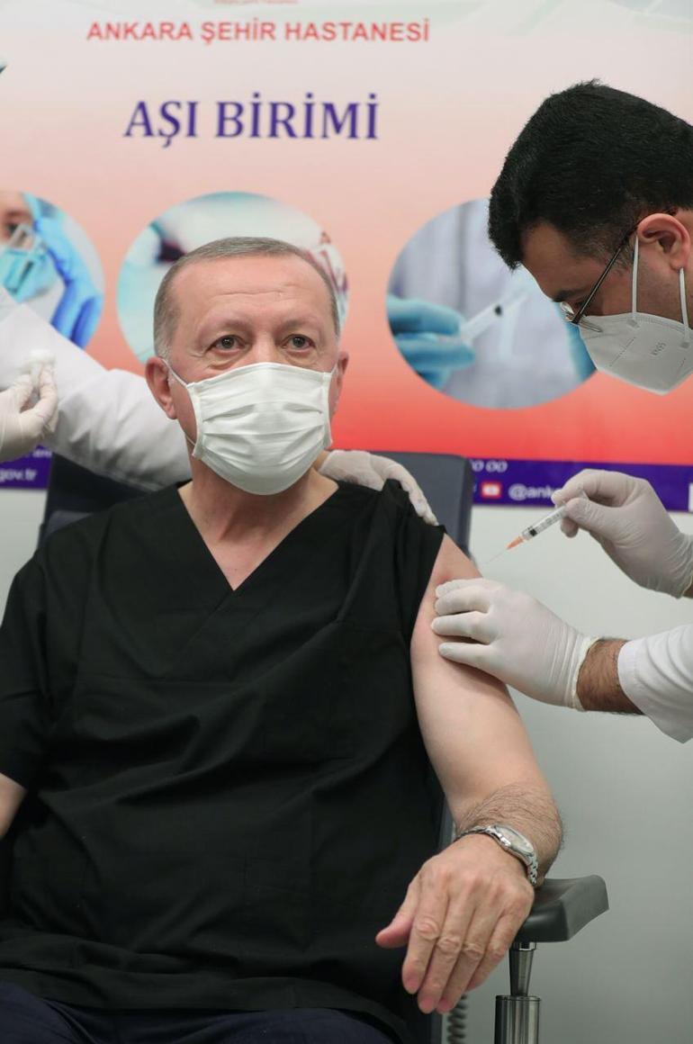 Son dakika haber... Cumhurbaşkanı Erdoğan koronavirüs aşısı oldu